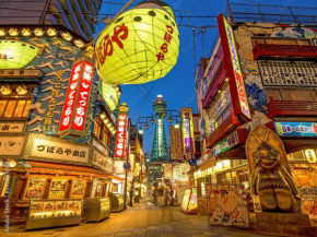 WuTong-40 minutes direct to Kansai Airport and 5 minute walk to JR or subway or Nankai line and 1 minute to Tsutenkaku the landmark of Osaka and Many Japanese bistros nearby